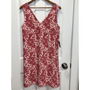 NWT EXPRESS Red Paisley Print Sleeveless V Neck Mini Dress - Size S